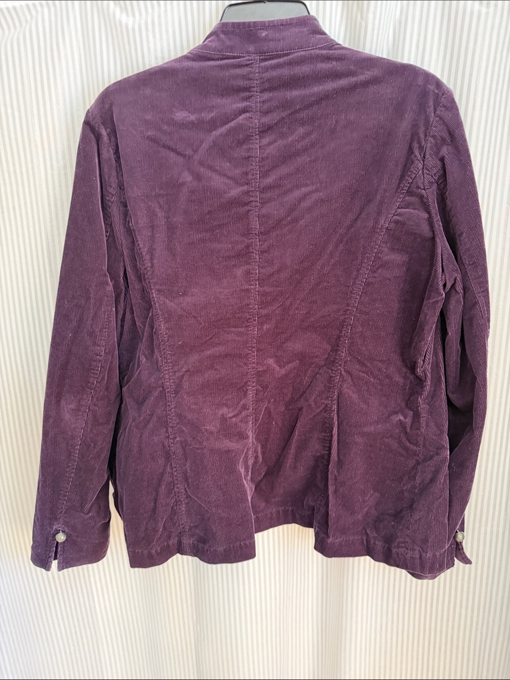 Coldwater Creek Dark Plum Corduroy Button Front Jacket - Picture 4 of 9